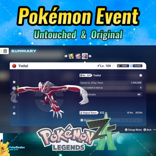 Shiny yveltal event - ✨, ⚫event