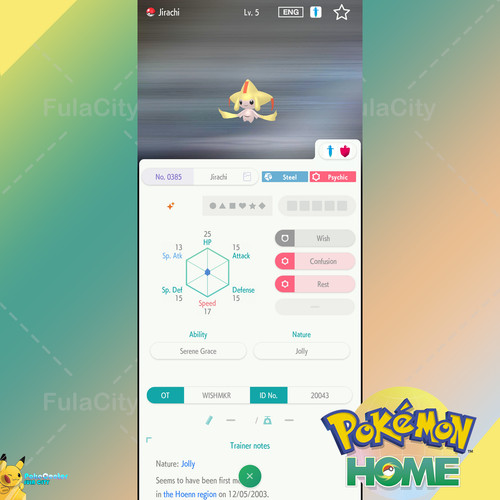 Shiny jirachi event - ✨, 🟢event