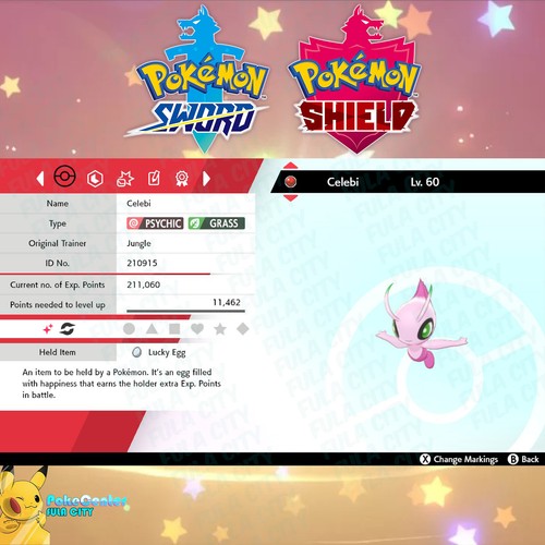 Shiny celebi event - ✨, 🔷event