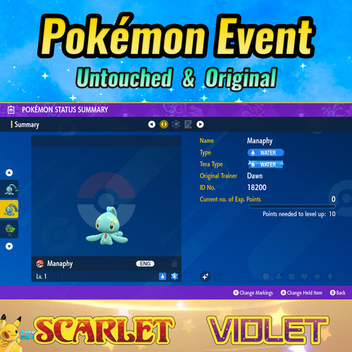 Shiny manaphy event - manaphy, 💚event
