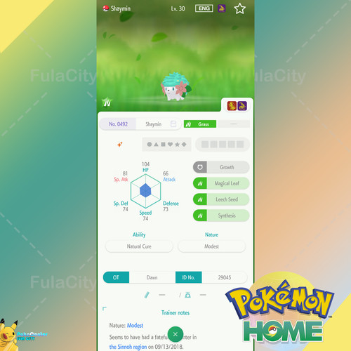 Shiny shaymin event - ✨, 🟢event
